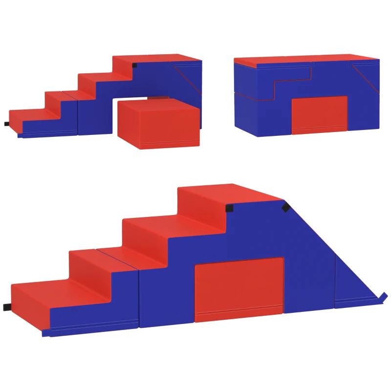 Soft Play Set for Toddlers 1-3 Years Foam Climber Blocks Dark Blue Color