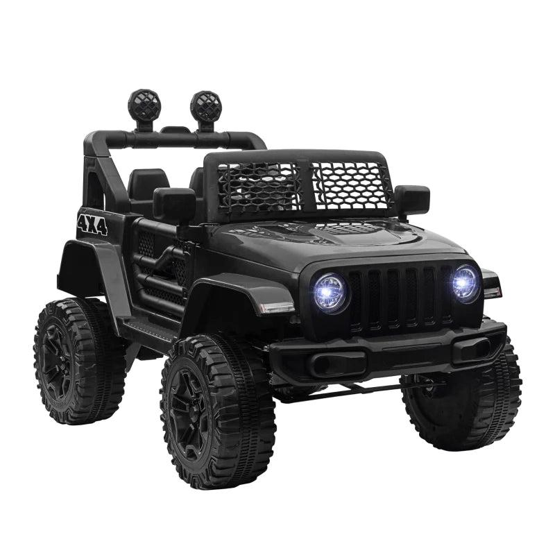 12V Kids Electric Ride On Car Off Road Toy with Remote Control for Ages 3-6 Black