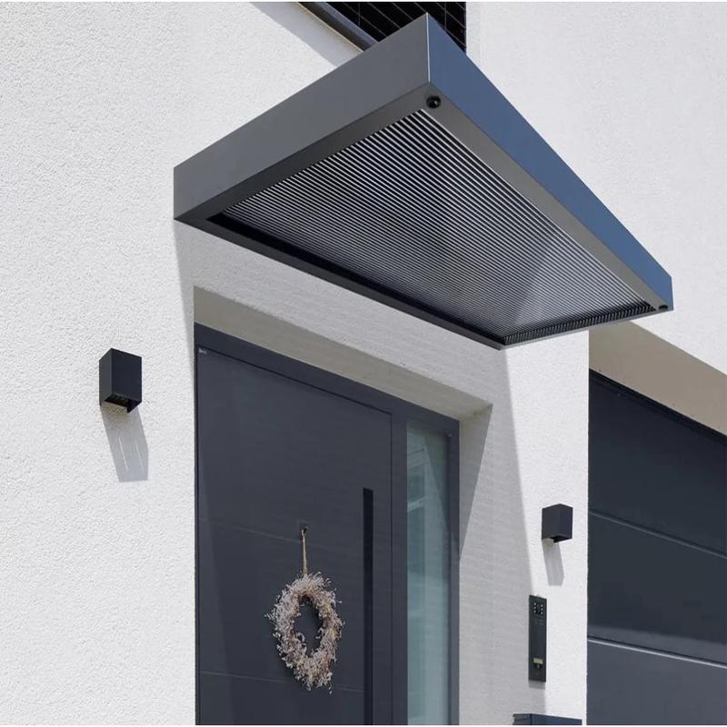 Aluminium 3D-Line Metal Canopy - Bespoke Colour - Brise soleil Front Door Porch Canopy