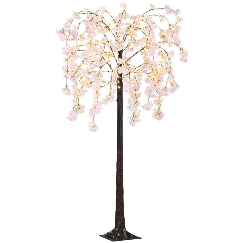 450 LED Pink Blossom Tree - Decorative Artificial Lighted Tree for Home, Garden, Wedding, and Party Decor