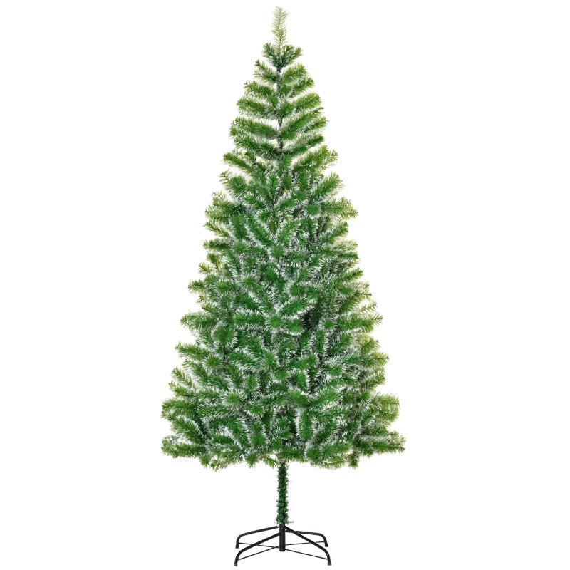 7FT Artificial Christmas Tree with Metal Stand - Perfect Indoor Holiday Decoration & Xmas Gift - Lush Branch Tips
