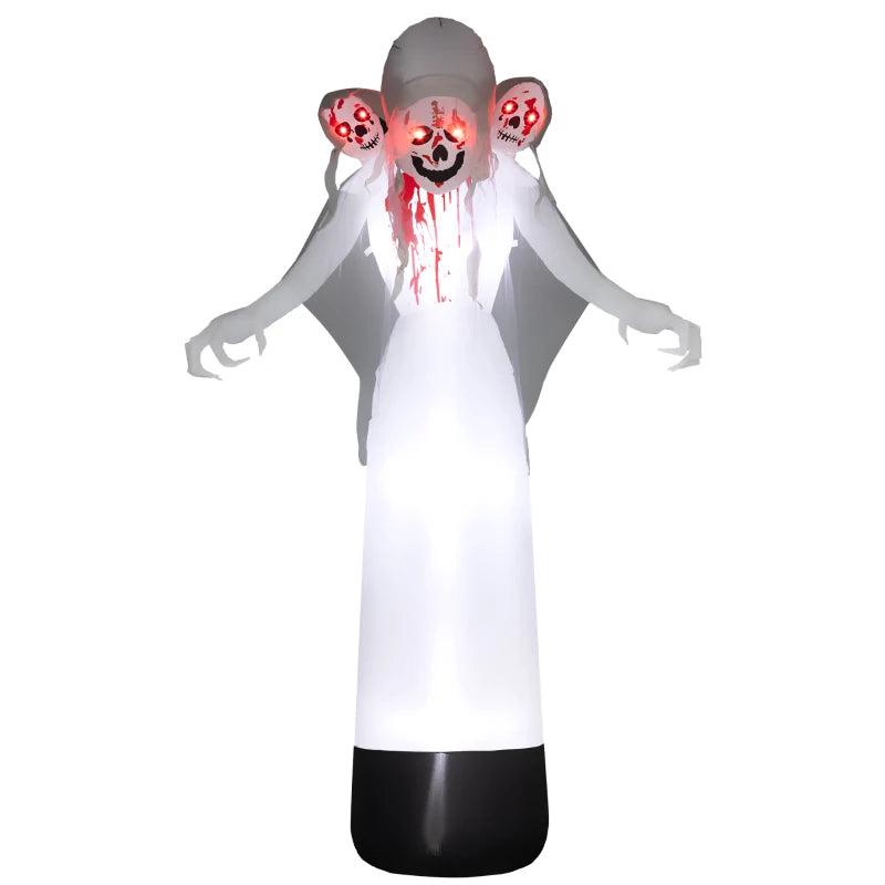 8.9ft Inflatable Three-Headed Ghost for Halloween - Spooky Outdoor Decoration, Perfect for Yard or Party