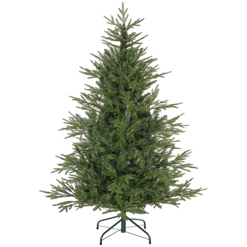 5ft Bushy & Bare Green Artificial Christmas Tree - Lush Holiday Decor for Home & Office, Easy Setup, Realistic Look