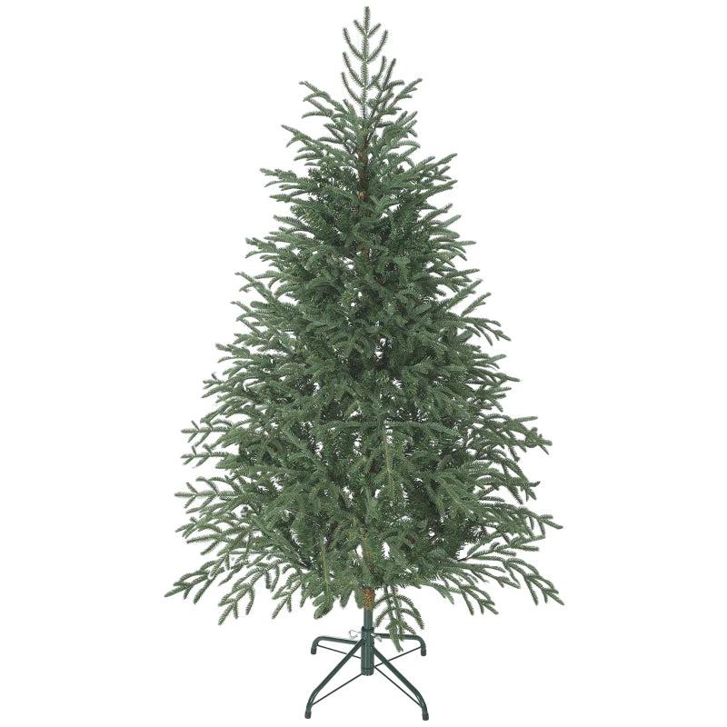 5ft Full Spruce Christmas Tree with Realistic Dense Tips - Easy Assembly, Lush Green Holiday Decor