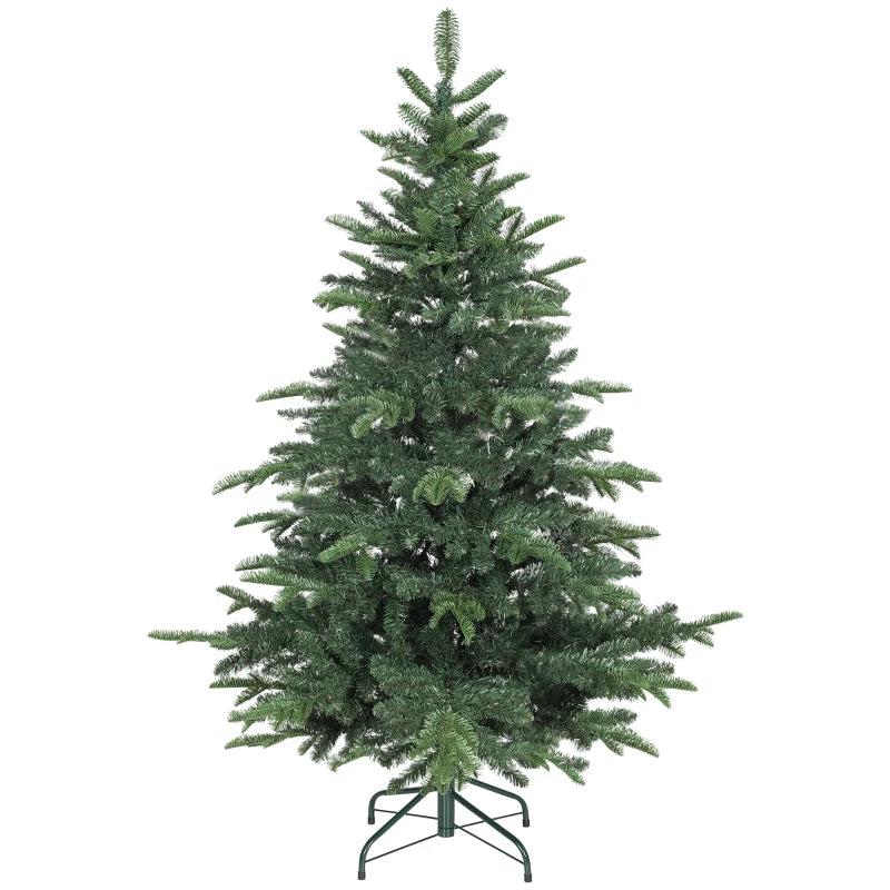 5ft Realistic Green Artificial Christmas Tree - Easy Assembly, Lifelike Branches for Holiday Decor