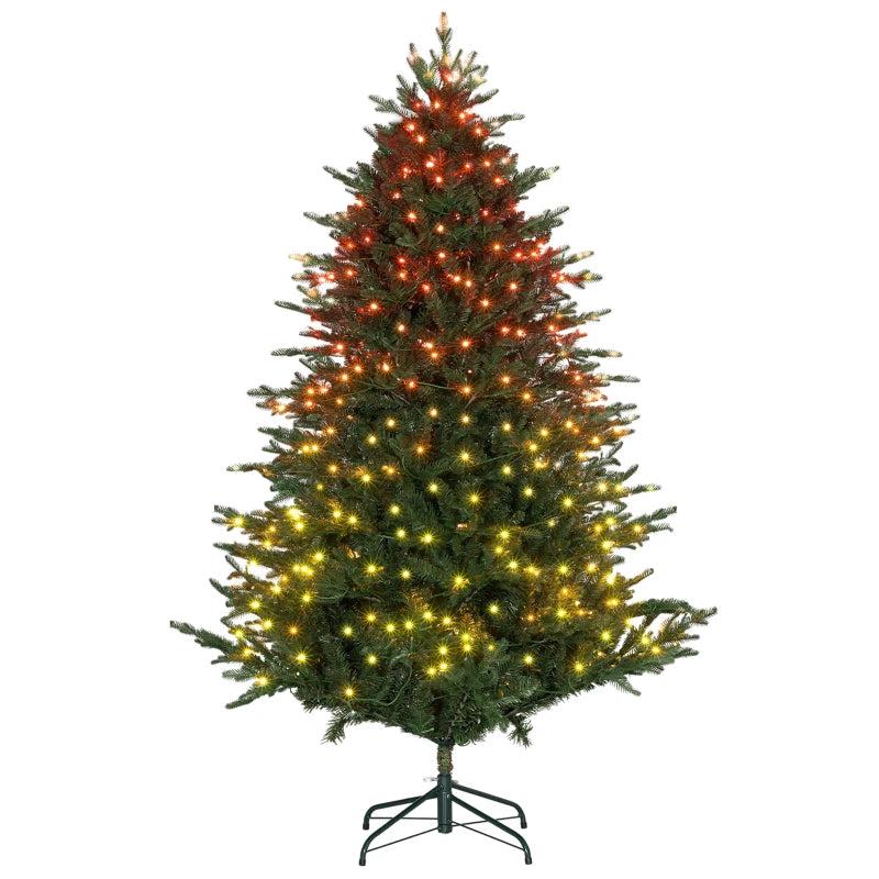 6ft LED Lights Artificial Christmas Tree - Pre-Lit Holiday Decor for Festive Home Decoration - Easy Assembly & Realistic Look