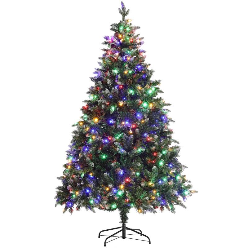 6ft Pre-Lit LED Artificial Christmas Tree with Base - Perfect Holiday Decoration for Home & Office