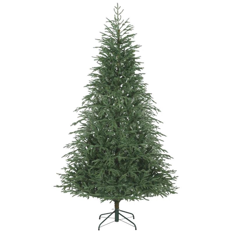 7ft Full Spruce Christmas Tree - Realistic Dense Tips, Easy Assembly, Lush Green Holiday Decor