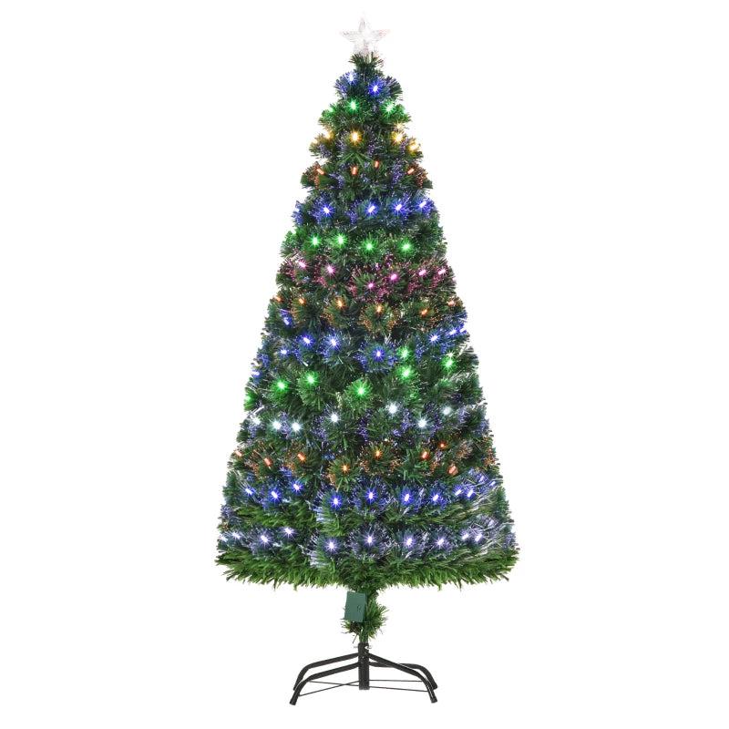 5FT Pre-Lit Artificial Christmas Tree with Star Topper & Metal Base - Perfect Holiday Home Decoration