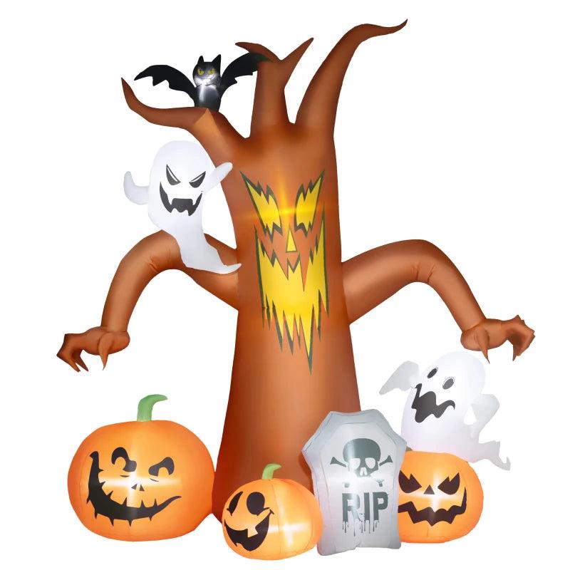 7.9ft Light-Up Halloween Inflatable Tree - Spooky Outdoor Decoration for Halloween Parties and Yard Displays