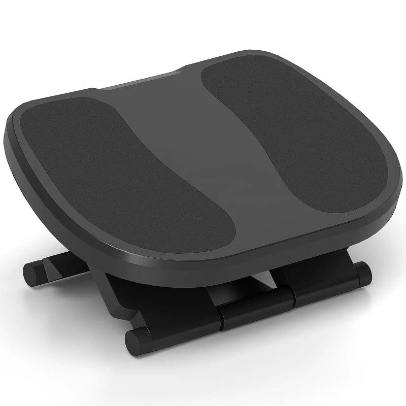 Adjustable Three-Height Under-Desk Footrest - Ergonomic Support for Comfort - Grey Color - Perfect for Home & Office Use