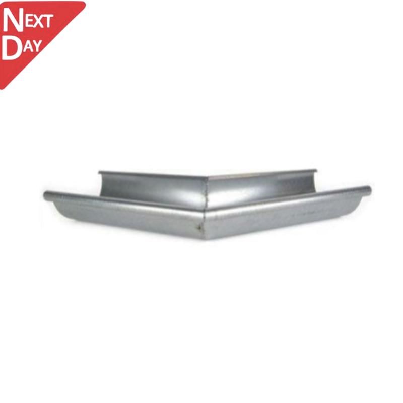 150mm Half Round Galvanised Steel 135 degree Internal Gutter Angle