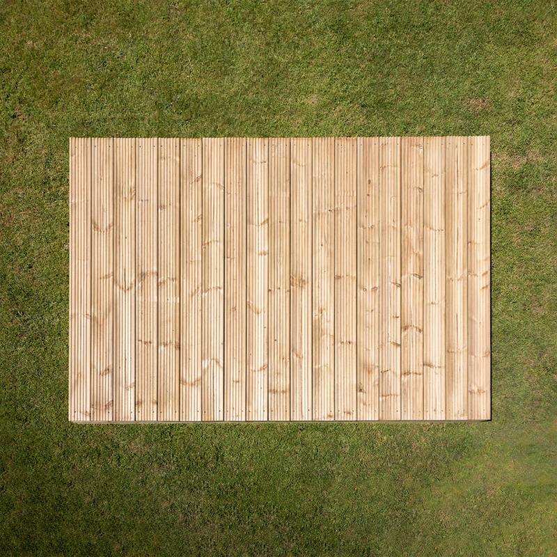 Pressure-Treated Redwood Decking Kit  Scandinavian Timber, Multiple Sizes, Complete DIY Garden Decking Solution with Joists & Fixings