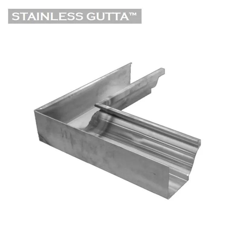 Stainless Steel 127mm Ogee Gutter Internal Corner - 90 Degrees