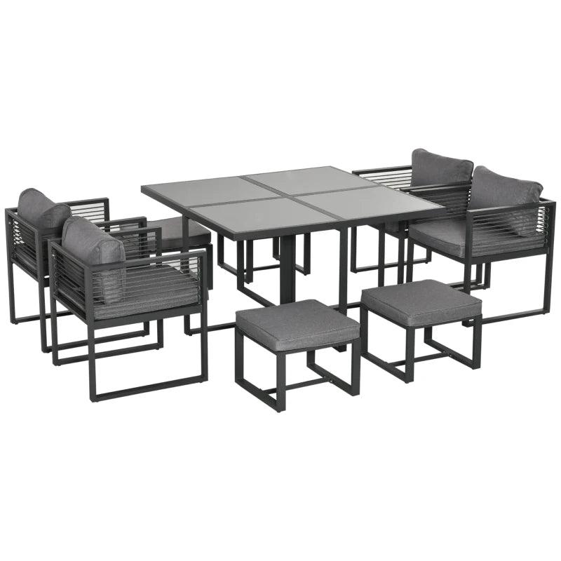 8 Seater Aluminium Outdoor Dining Set