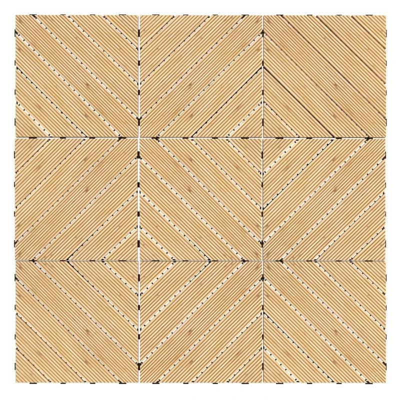 9 Piece Yellow Decking Tile Set