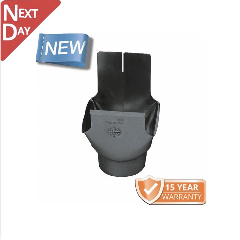 120x75mm Box Profile Anthracite Grey Galvanised Steel 100mm Wrap Around Outlet