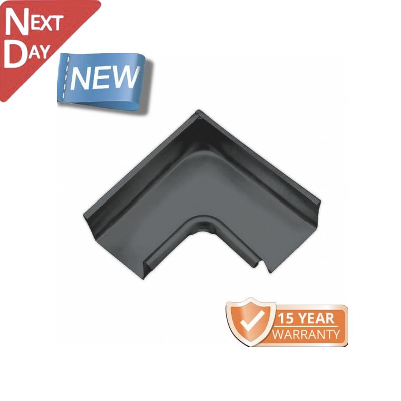 120x75mm Box Profile Anthracite Grey Galvanised Steel 90 Degree Internal Gutter Angle