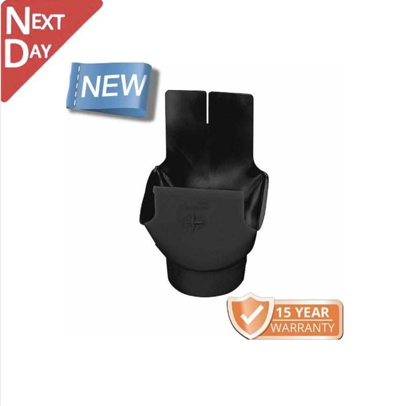 120x75mm Box Profile Black Galvanised Steel 100mm Wrap Around Outlet