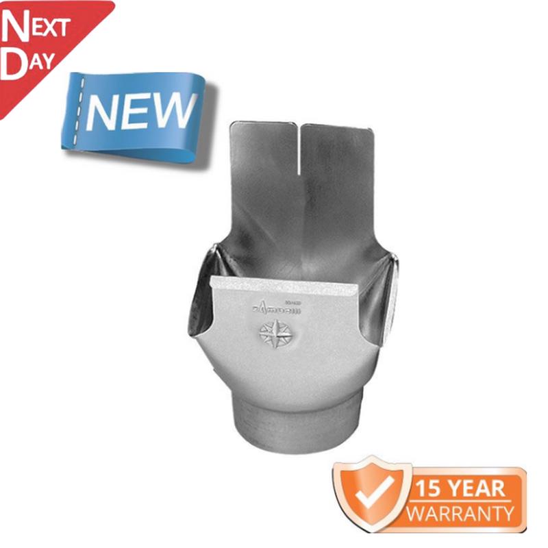 120x75mm Box Profile Galvanised Steel 100mm Wrap Around Outlet