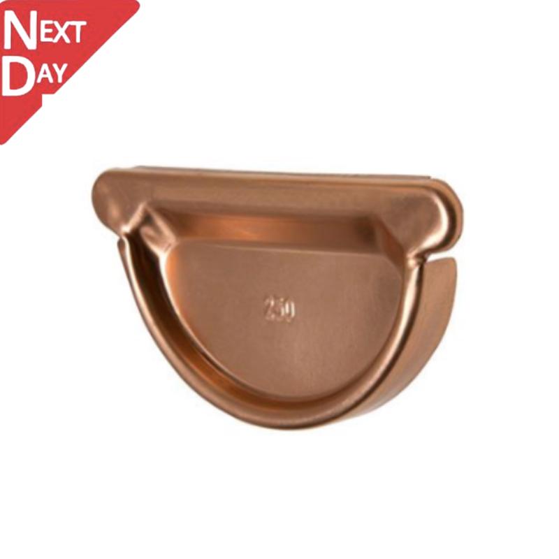 125mm Half Round Copper Stop End