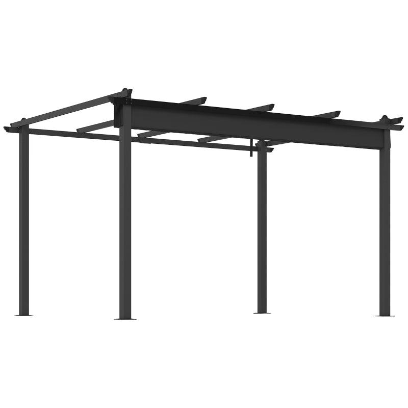 3m x 4m Dark Grey Aluminium Retractable Pergola