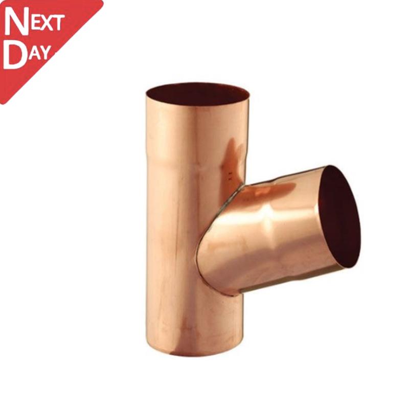 80mm Copper Downpipe 70 Degree Branch