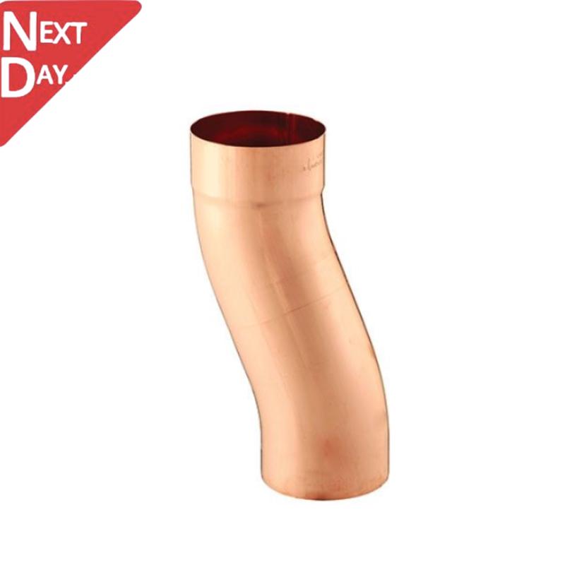 80mm Copper Fixed Offset - 60mm Projection From Wall