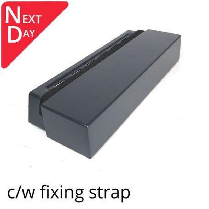 Alumasc Skyline 362mm Aluminium Coping Stop End - Suitable For 270-300mm Wall - RAL 7016 Anthracite Grey