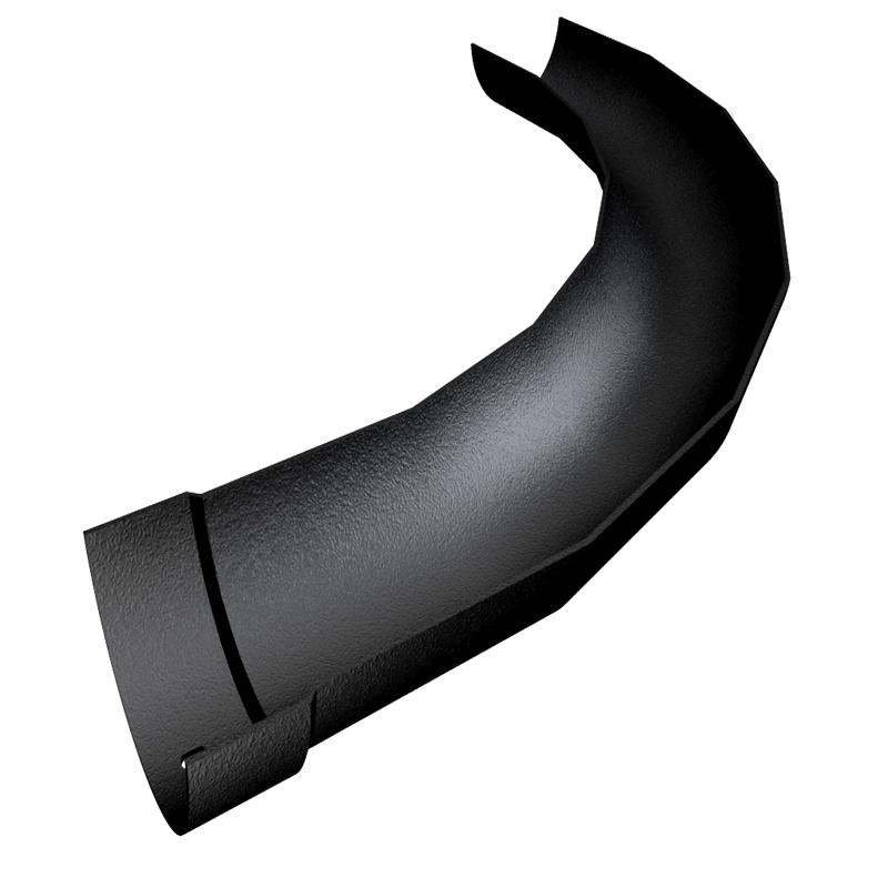 100mm Cast Half Round Gutter Facetted Radius 1m