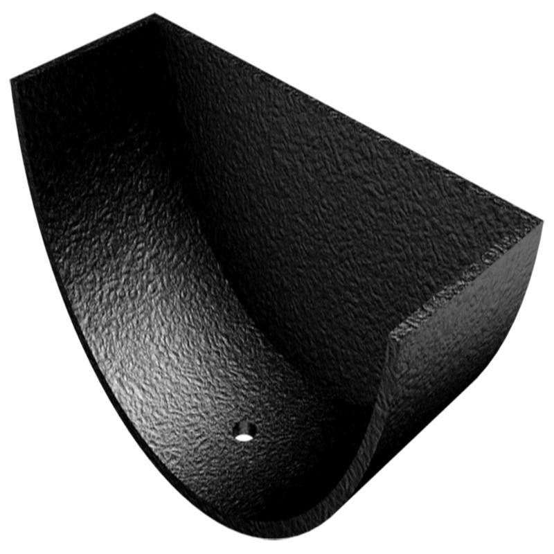 125mm Cast Aluminium Black External Stopend