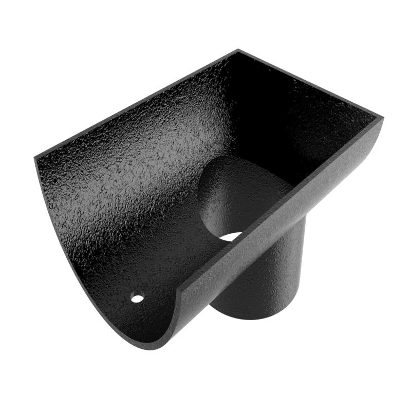150mm Cast Aluminium Black 63mm Internal Stopend Outlet