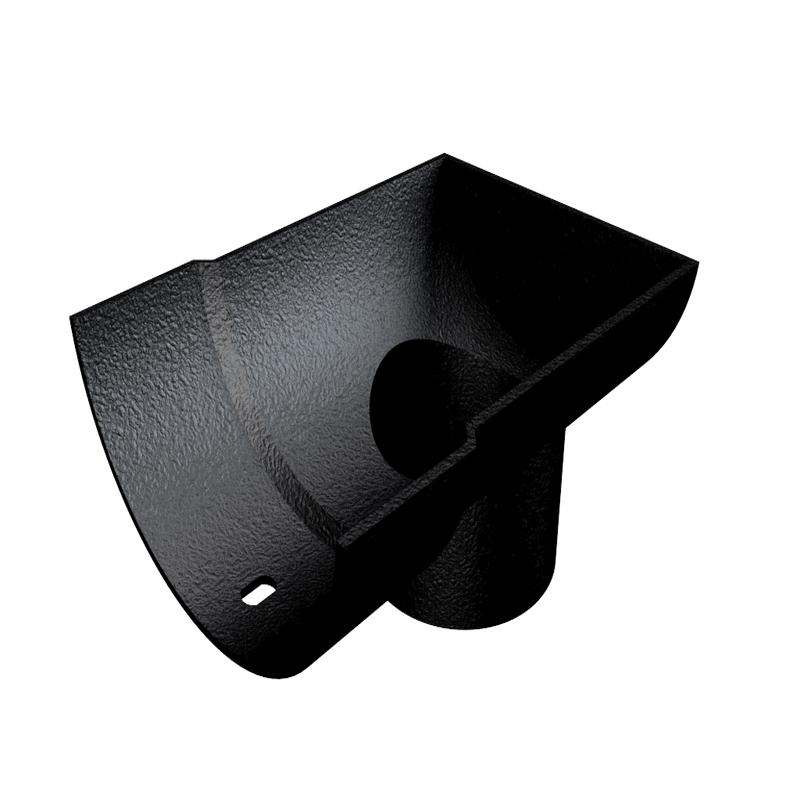 150mm Cast Aluminium Black 76mm External Stopend Outlet