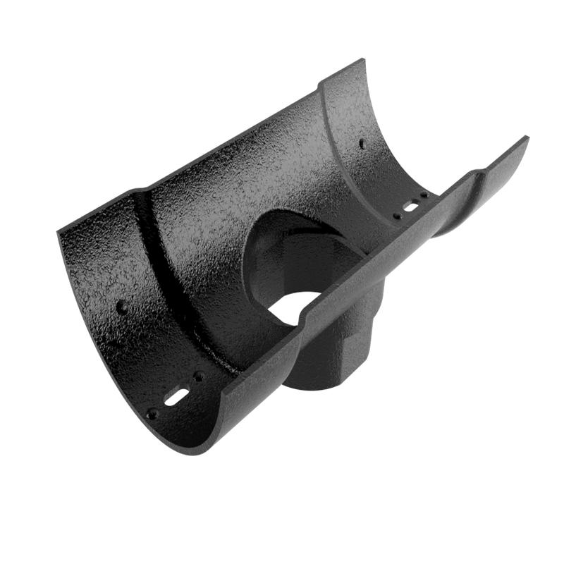 150mm Cast Aluminium Black 76mm Outlet