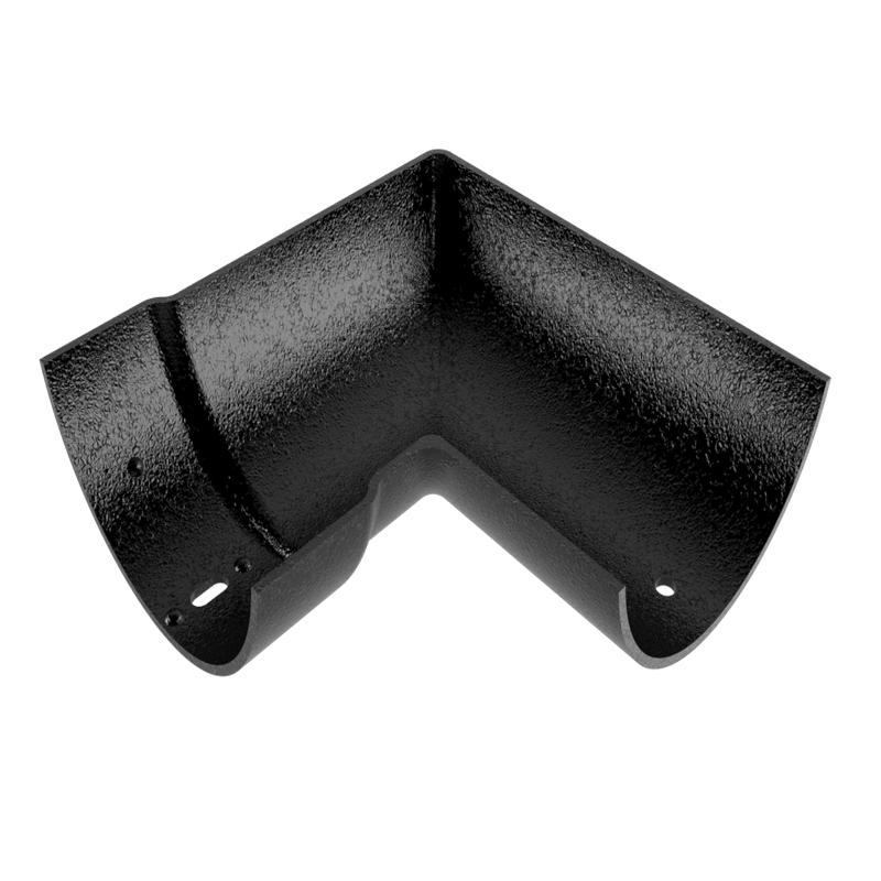 150mm Cast Aluminium Black 90 Degree Internal Angle