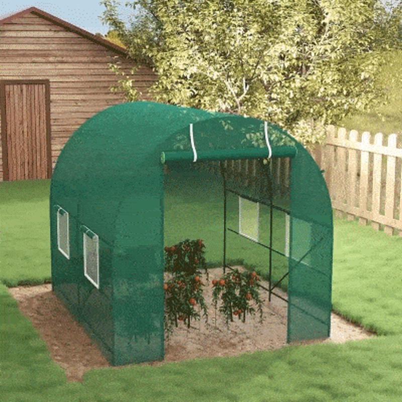 2.5m x 2m Reinforced Walk in Polytunnel Greenhouse with Roll Up Door