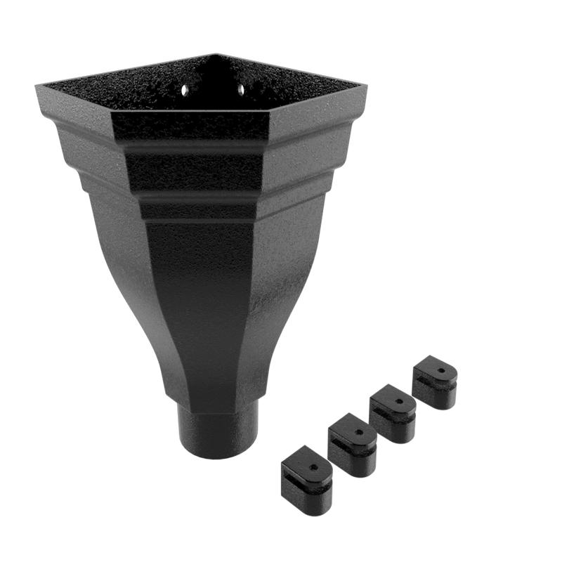 ARP Merus Small Large Aluminium Corner Hopper - 76mm Dia Outlet Flushfit