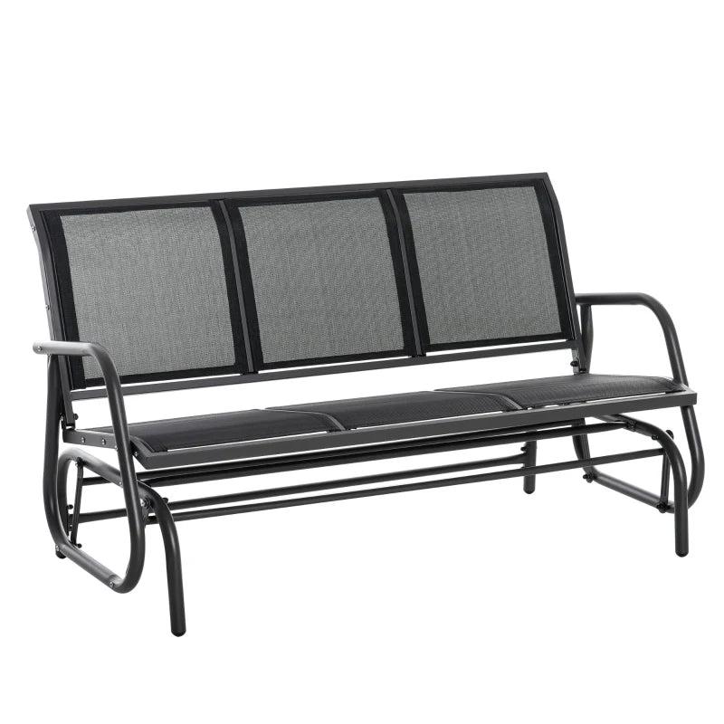 3-Seat Metal Glider Rocking Chair - Garden Patio Furniture