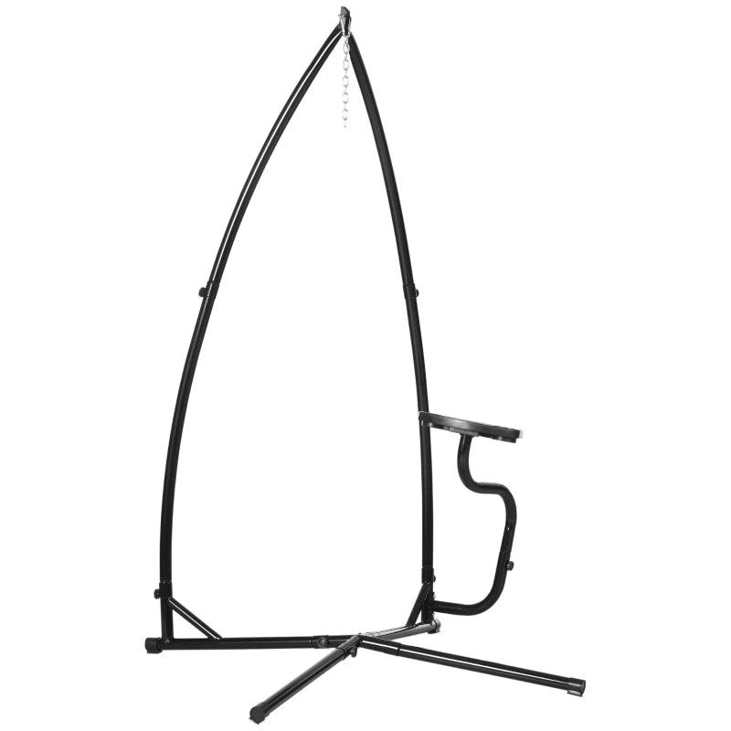 Black Metal C-Stand for Hanging Hammock Chair - Heavy Duty Construction
