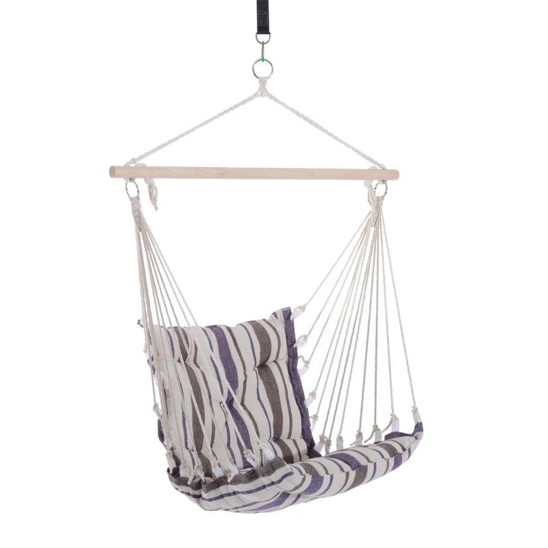 Brown Hanging Rope Garden Hammock Chair