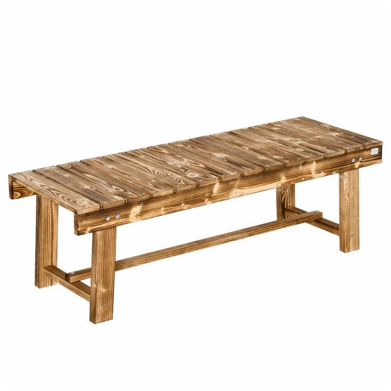Carbonised Fir 2-Seater Wooden Garden Bench 110x38x35 cm