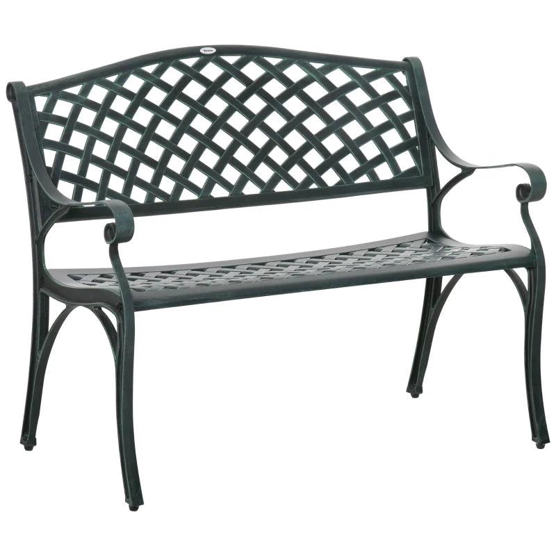 Verdigris 2-Seater Cast Aluminium Garden Bench