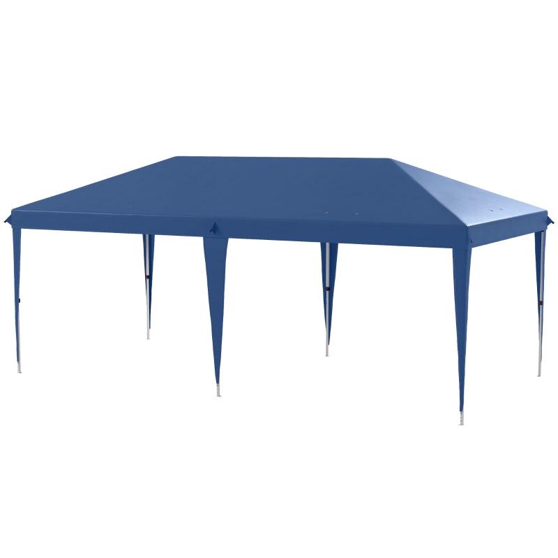 6x3m Waterproof Garden Party Gazebo - Blue