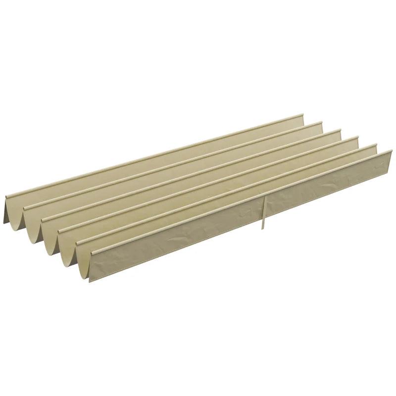 Beige Retractable Pergola Canopy for 4x3m Shade Cover