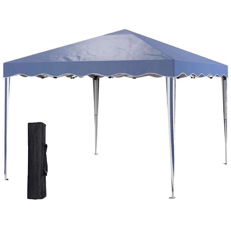 Blue Adjustable Height Pop-Up Gazebo with Bag