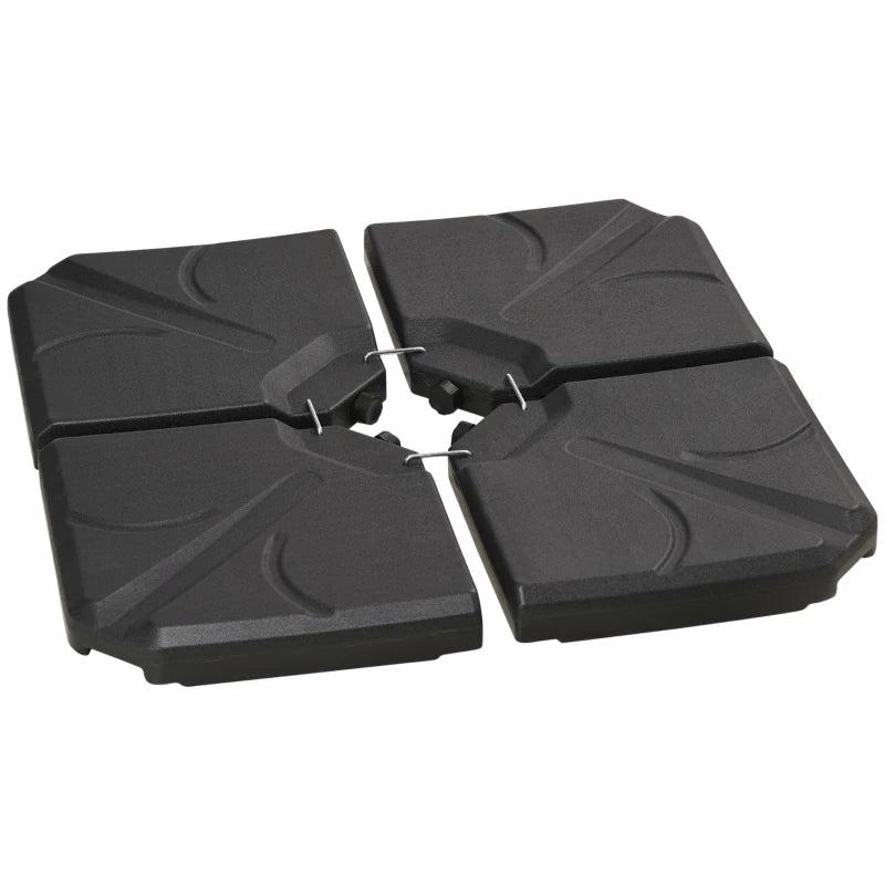 4-Piece Black Cantilever Umbrella Base Weights Set
