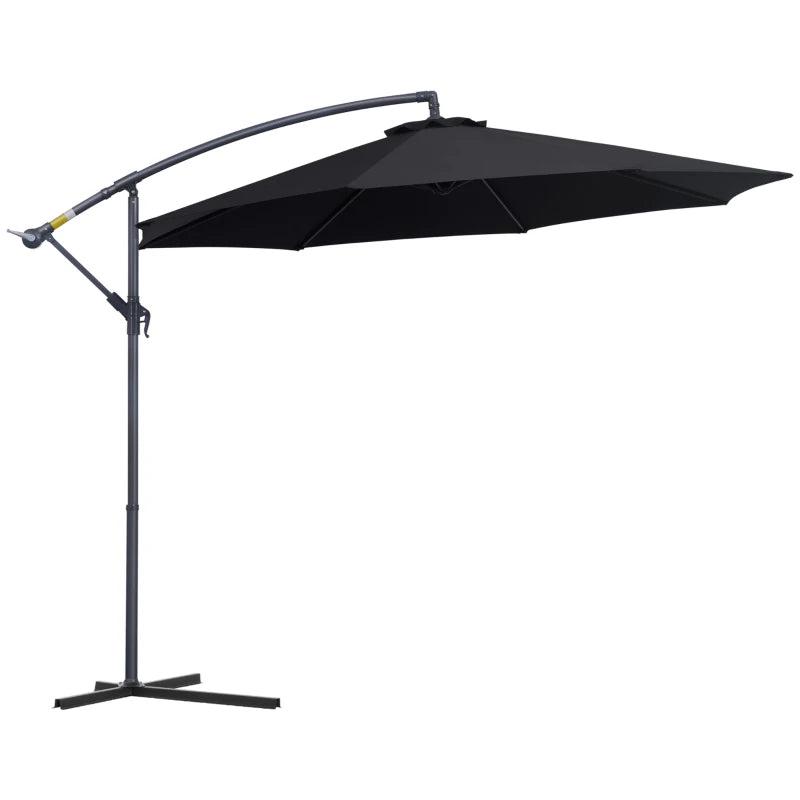 Black 3m Banana Parasol