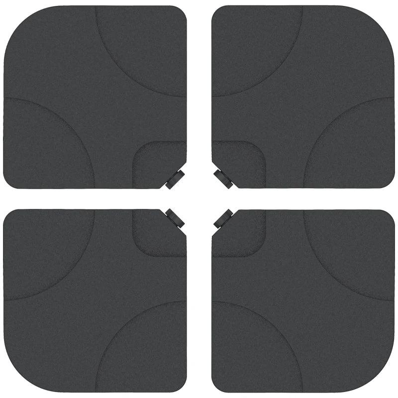 Black 4-Piece Banana Umbrella Stand Weights, Up to 72kg