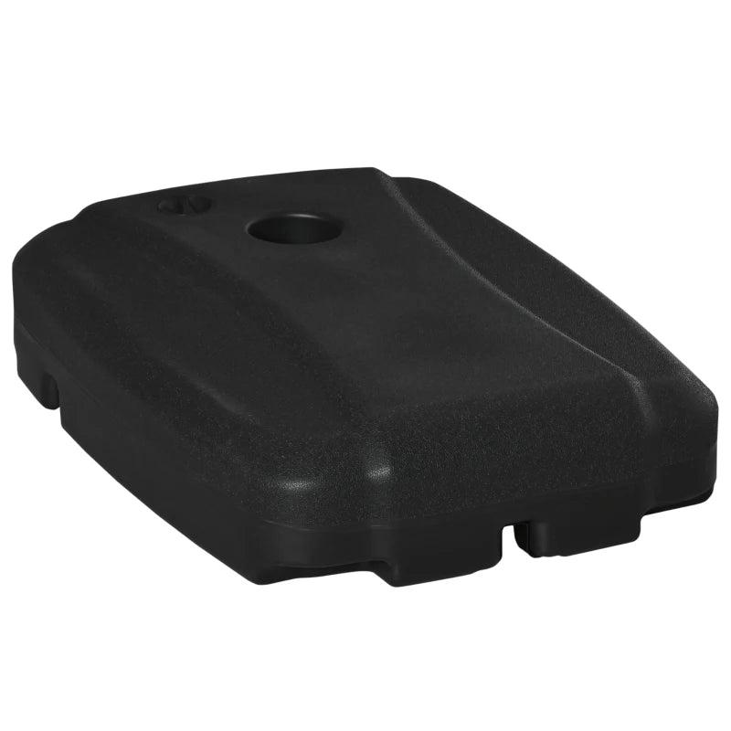 Black Portable Water and Sand Filled Parasol Base - Up to 100kg