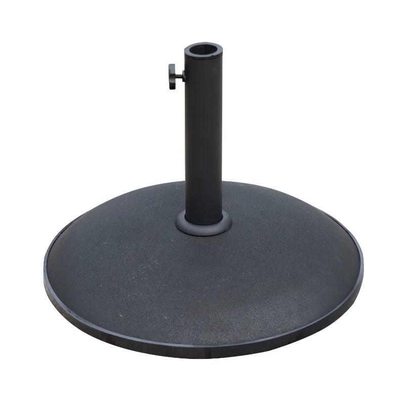 Black Round Concrete Umbrella Base 25kgs - Patio Outdoor Stand